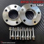 20mm thickness BMW wheel spacer kit with bolts that will fit most BMW F-Series models