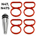 Intake manifold blanking plug for the first-generation BMW N47 and N47S engines made from high-quality aluminum