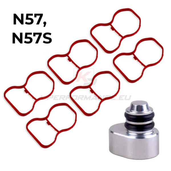 Intake manifold blanking plug for the first-generation BMW N57 N57S engines made from high-quality aluminum