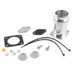 Complete EGR delete kit for M57N engines specifically designed for BMW E46 E60 E61 E65 and E53 models without an electronic throttle body but with a quick-release connector (C-Clip) on the intake hose