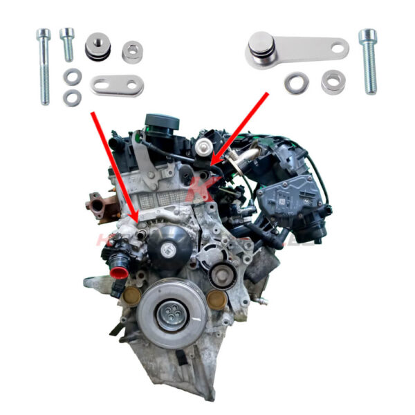 Complete BMW EGR Valve And Cooler Delete Kit designed for BMW B47 engine