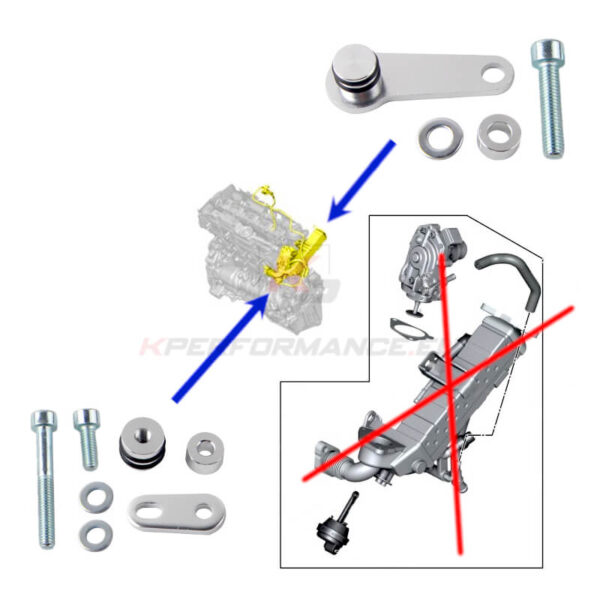 Complete BMW EGR Valve And Cooler Delete Kit designed for BMW B47 engine