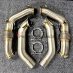 High-quality catless downpipe for the BMW M5 F90 also compatible with the M5 Competition and M5 CS all equipped with the S63M 4.4L V8 engine