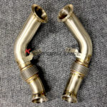 High-quality catless downpipe for the BMW M5 F90 also compatible with the M5 Competition and M5 CS all equipped with the S63M 4.4L V8 engine